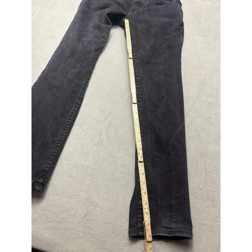 True Religion Rocco Relaxed Skinny Jeans Mens 33 Faded Black Flap Pocket Denim